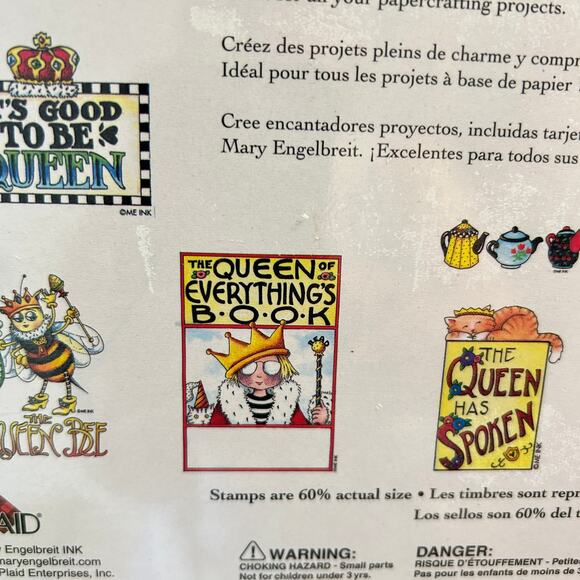 All Night Media Best of Mary Engelbreit set of 9 Rubber Stamps 4 Queen 2 - Picture 4 of 7